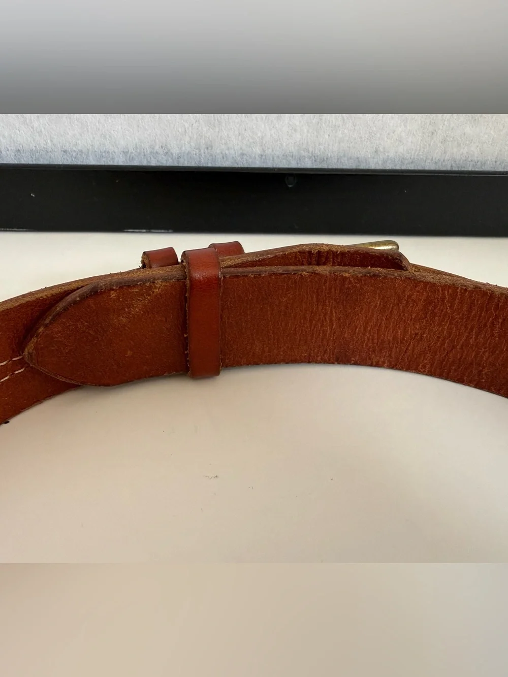 Vintage L.L.Bean Brown Leather Ranger Belt USA Made Size 30